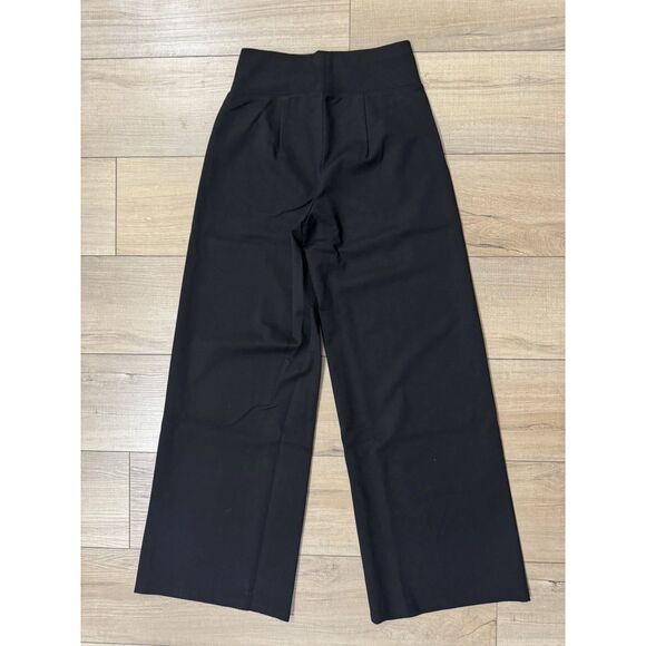 Eileen Fisher Flex Ponte High-Waisted Pants Black XXS NWT Womens $198 Wide Leg - Picture 3 of 5